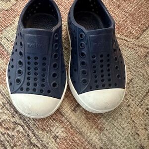 Native Kids Shoes - Navy and White